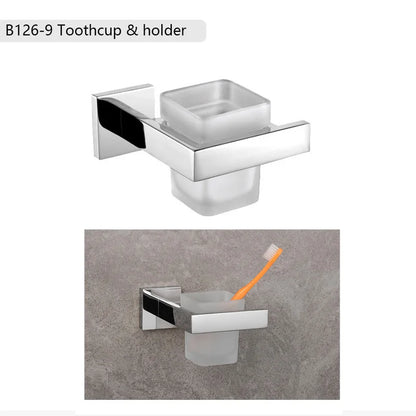 Stainless Steel Bathroom Hardware Mirror Chrome Polished Towel