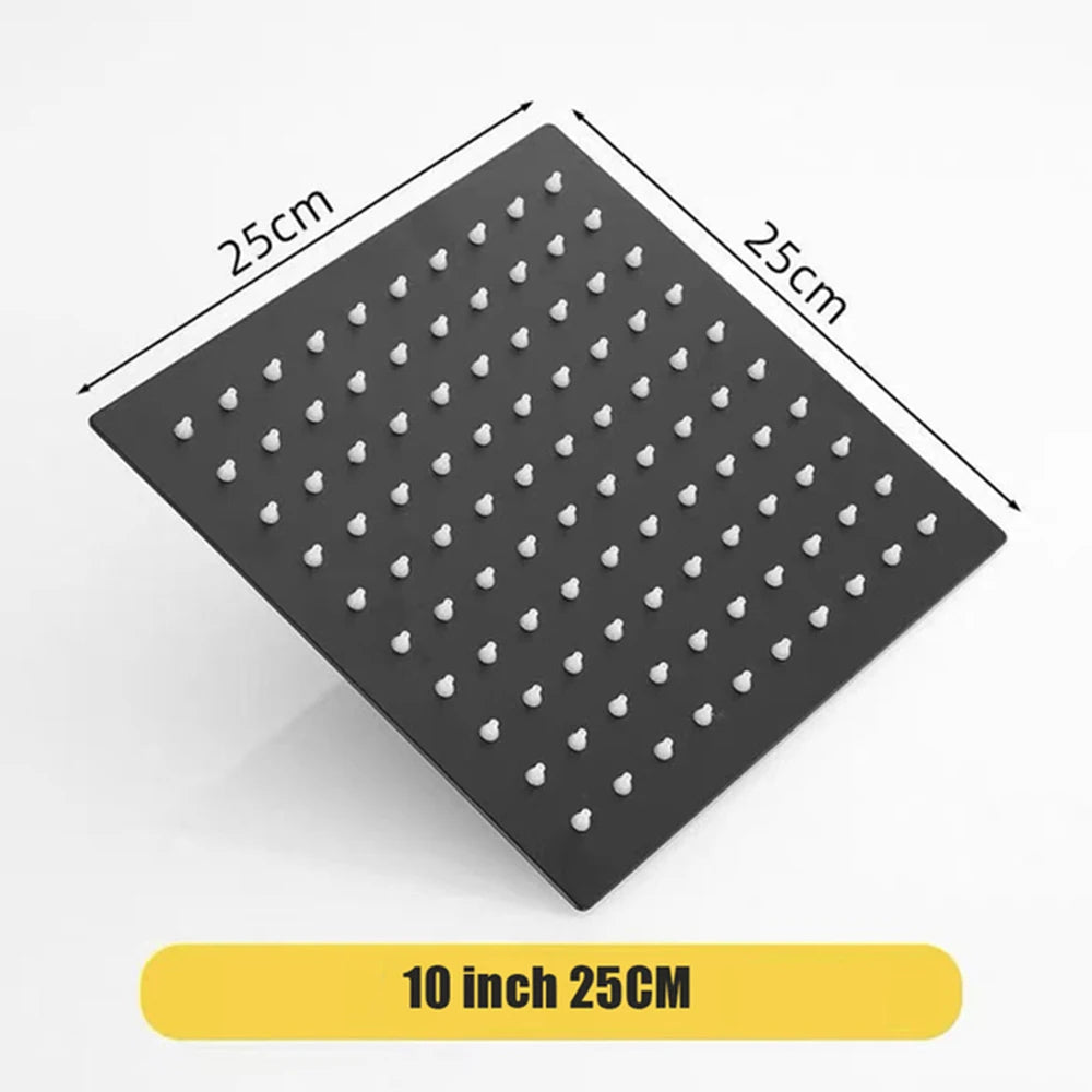 Rainfall High Pressure Shower Head 12/10/8 Inch Stainless