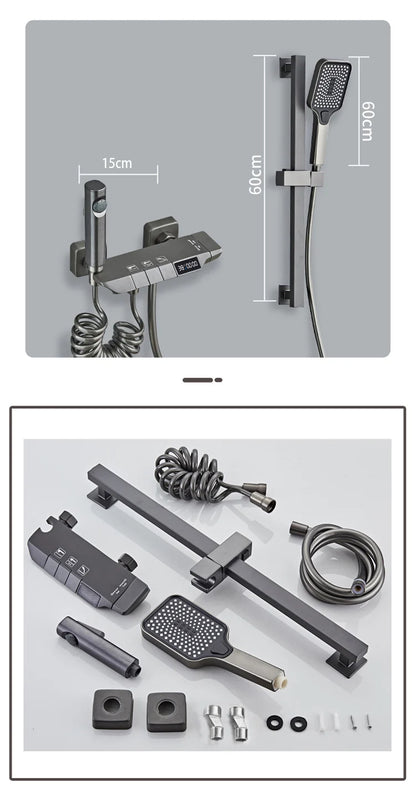Modern Shower System Full Grey Way Piano Keys