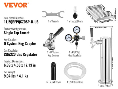 Succebuy Kegerator Tower Kit Tap Beer Conversion Kit
