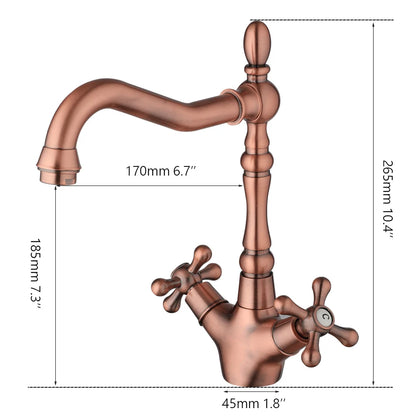 Kemaidi Golden Bathroom Basin Sink Faucet 360 Swivel