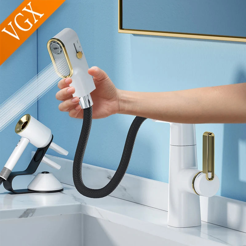 Vgx Bathroom Faucets Pull Out Basin Mixer Sink