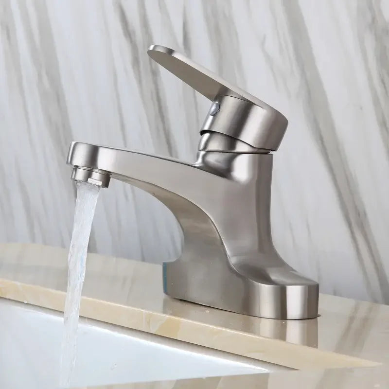 Washbasin Sink Faucet Deck Mounted 304 Stainless Steel