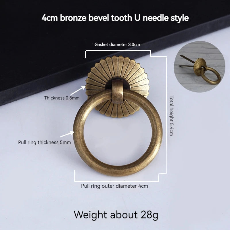 Chinese Medicine Cabinet Circular Ring Tea Can Pull