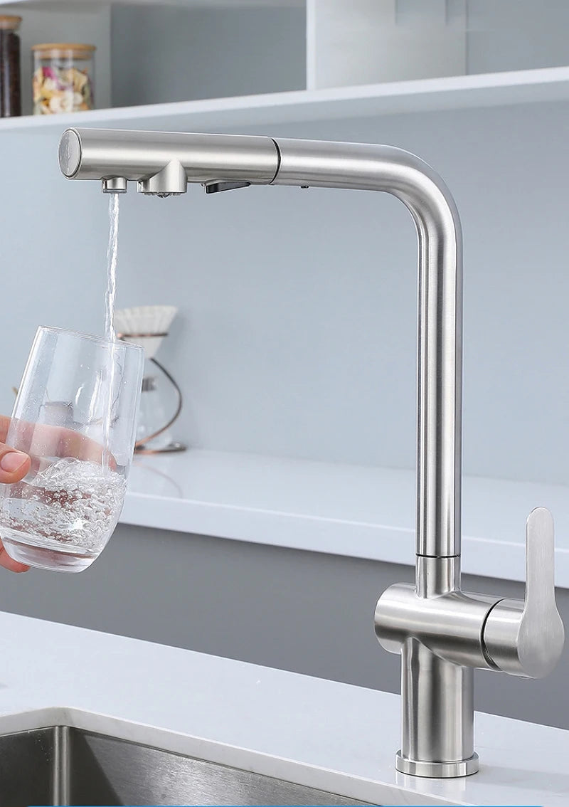 Pull Out Sink Faucet Two Model Stream Sprayer