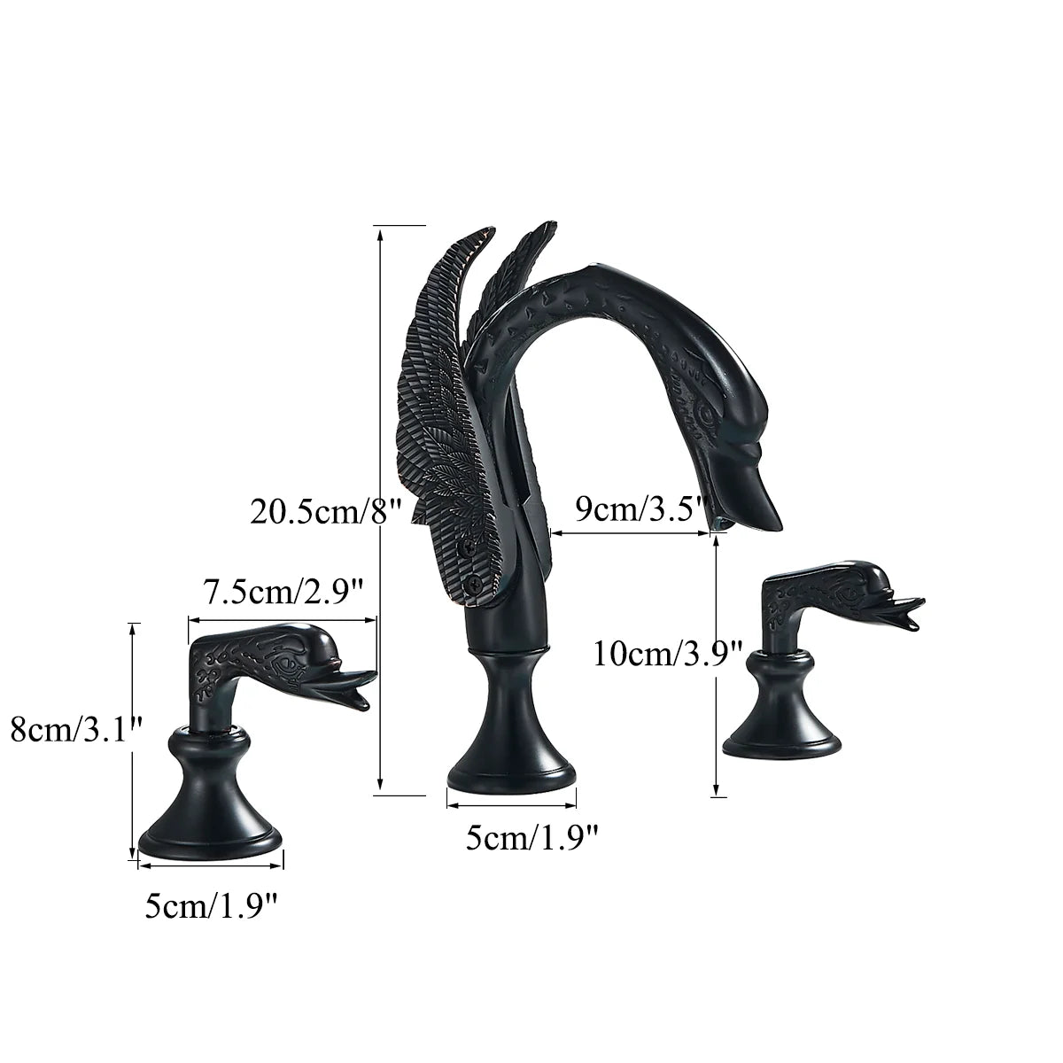 Golden Bathroom Faucet Swan/Bird Shape Basin Faucet Tap