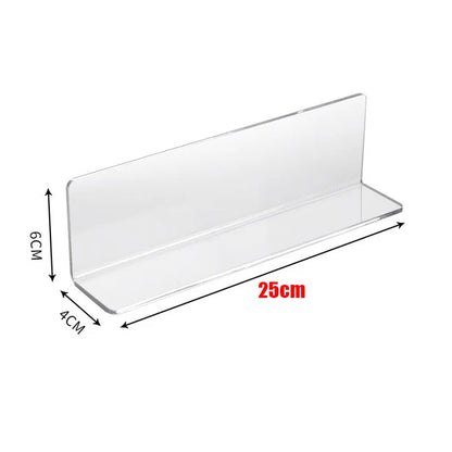 Acrylic L-Shaped Bathroom Mirror Cabinet Baffle - Gap