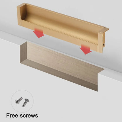 100-400mm Recessed Cabinet Drawer Pull Handle Bathroom Furniture