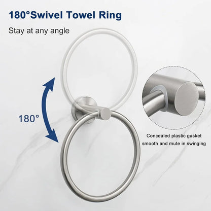 Bathroom Towel Ring Hook Hardware Storage Holder 304