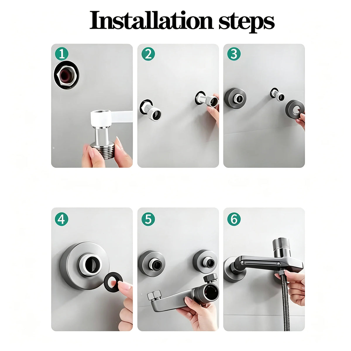 High Pressure Waterfall Shower Faucet Adjustable Temperature