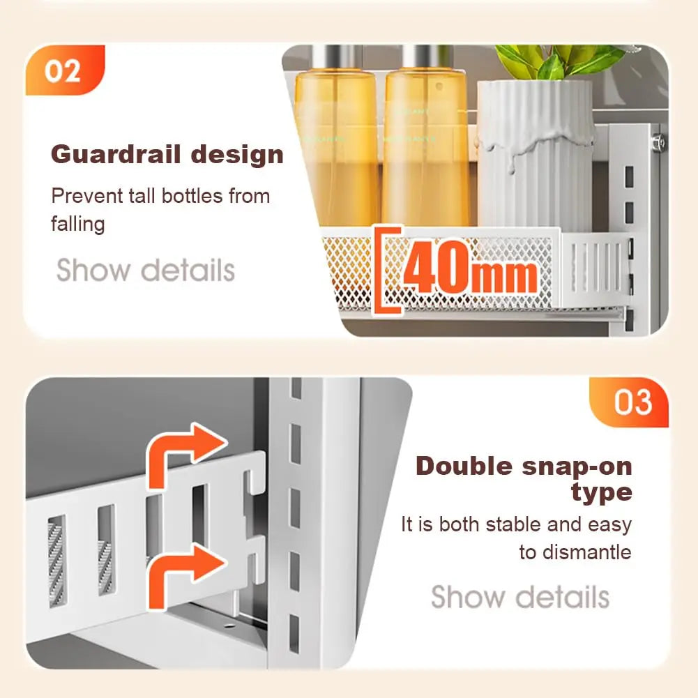 6-Tier Over Door Pantry Organizer Adjustable Metal Hanging