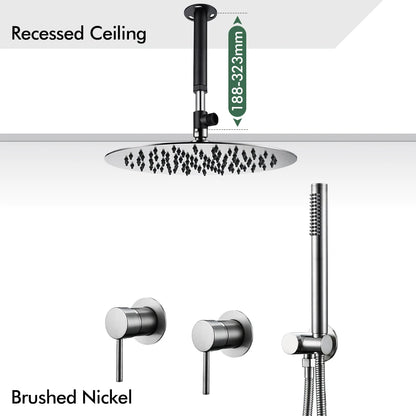 Rainfall Shower Rose Gold Wall Mounted Bathroom Shower