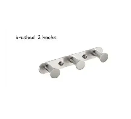 Brushed Gold/White/Matte Black Stainless Steel Hooks Bathroom