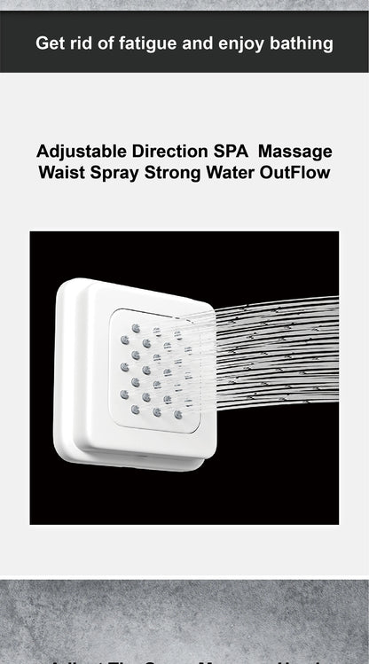 Luxury Gun Grey Brass Thermostatic Shower System Ceiling-Embedded