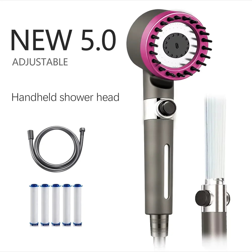 Filtered Handheld View Window Shower Head Bathroom Shower