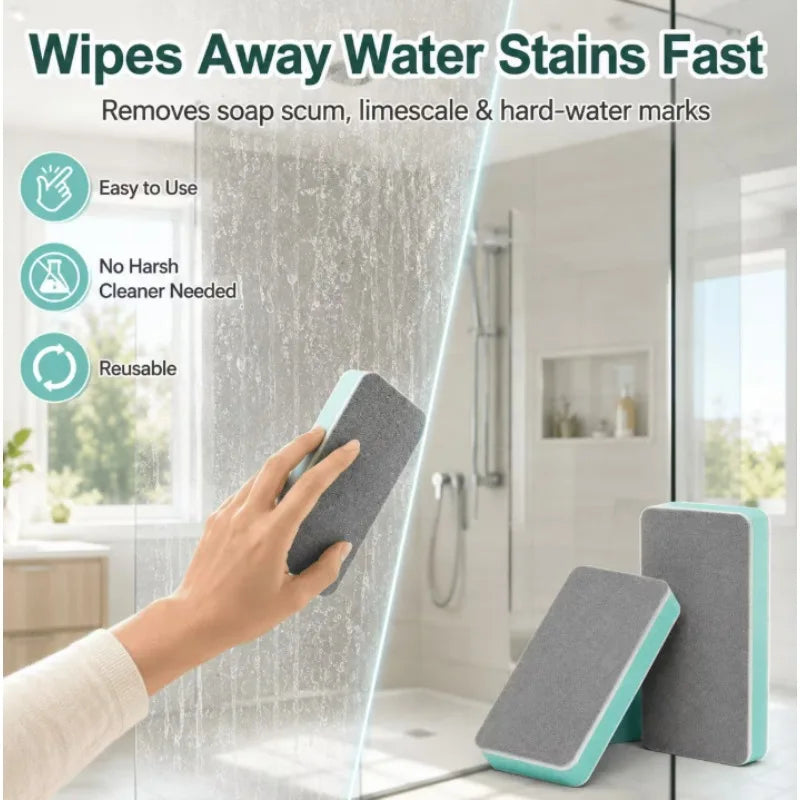 Glass Scale Magic Scrubber Cleaning Brush Bathroom Mirror