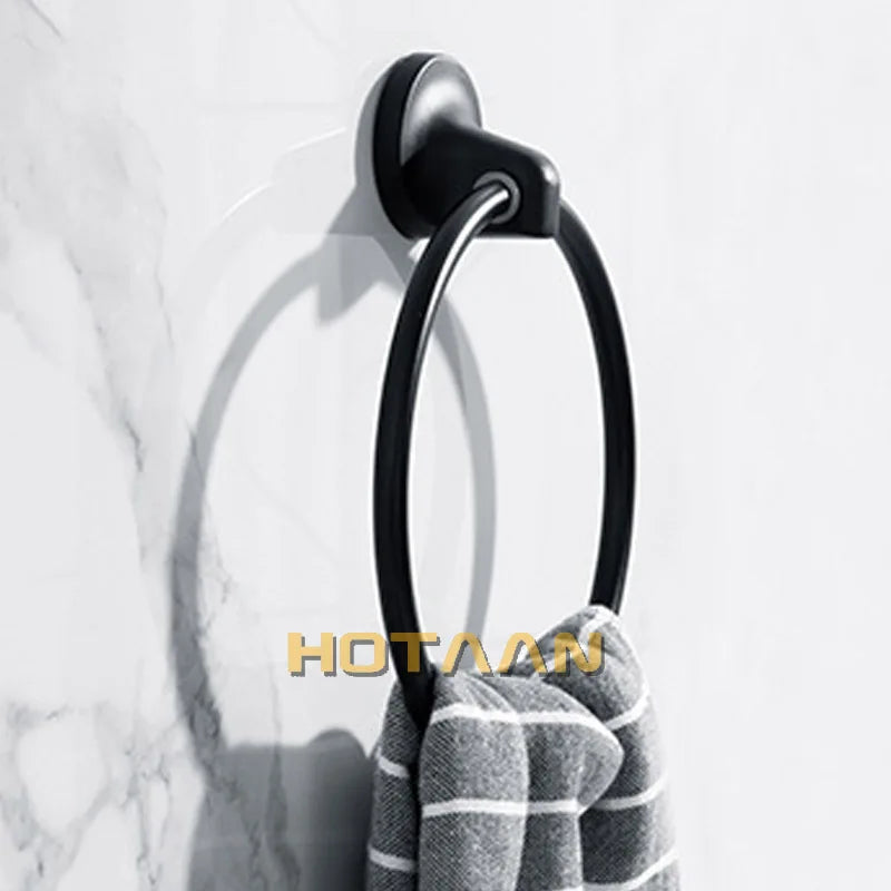 Matte Black Finish Stainless Steel Wall Mounted Towel