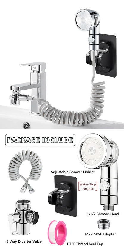 Handheld Faucet Water Diverting Shower Head External Rain