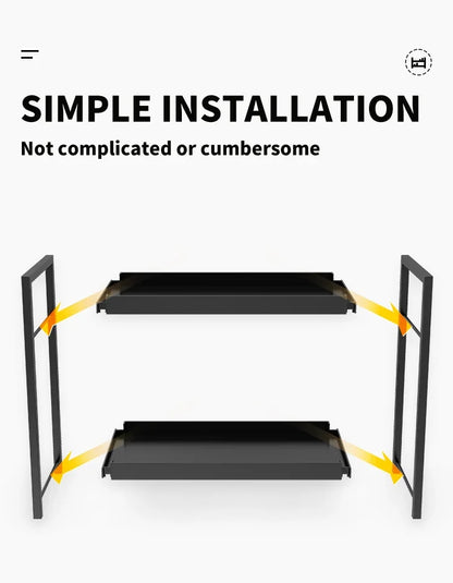 Tier Desktop Storage Rack Cosmetics Desk Office Stationery