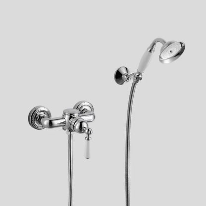 French Vintage Silver Bathtub Without Underflow Faucet Shower