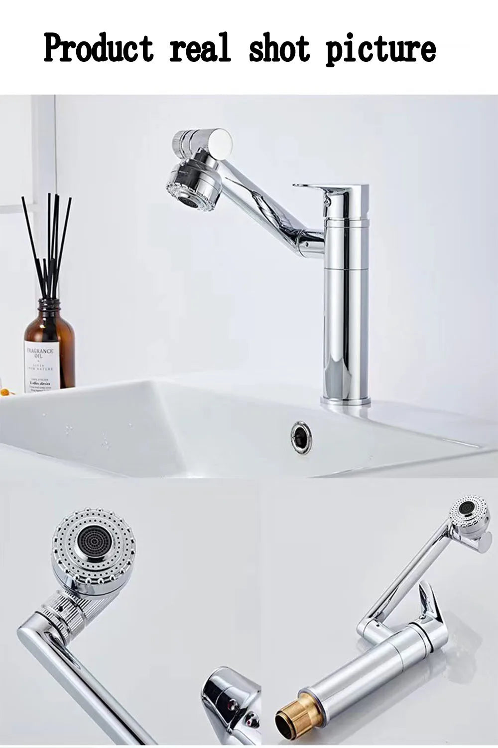 Basin Faucet Modern Bathroom Mixer Tap Black/Chrome Wash