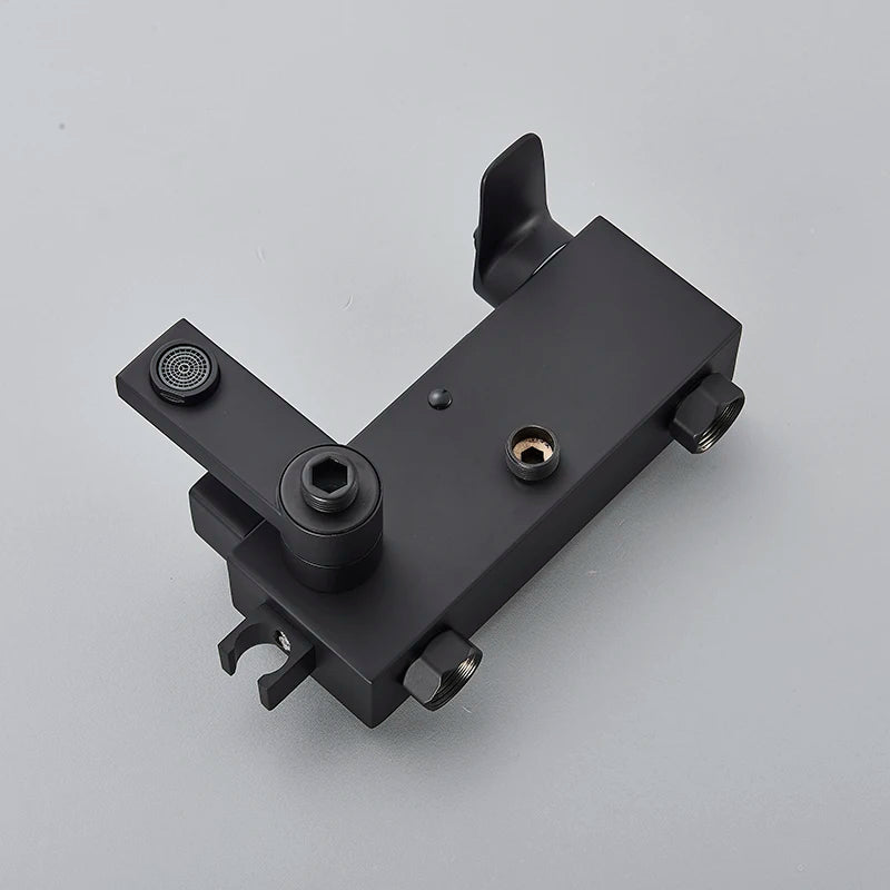 Black Smart Thermostatic Shower Faucet Bathroom Intelligent