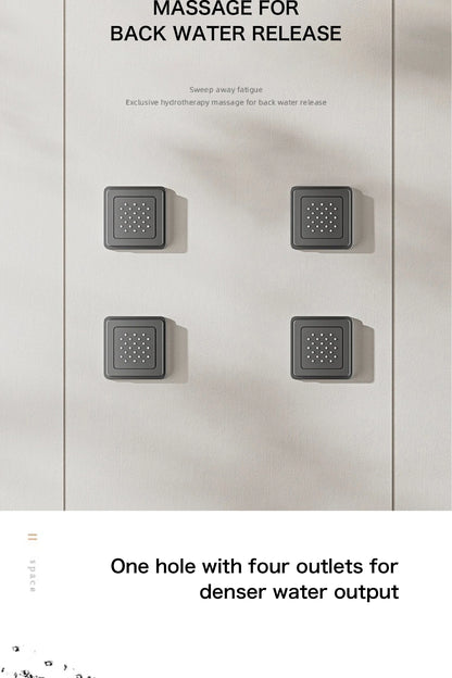 Luxury Gun Gray Brass Shower System Ceiling Design