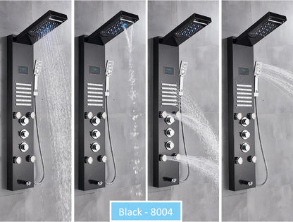 Led Shower Panel Tower System Rain Waterfall Shower