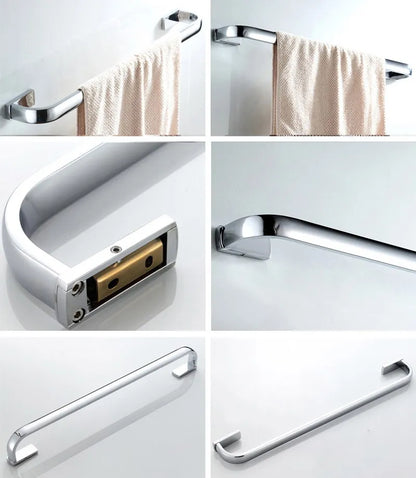 Polished Chrome Brass Square Bathroom Bath Hardware Towel