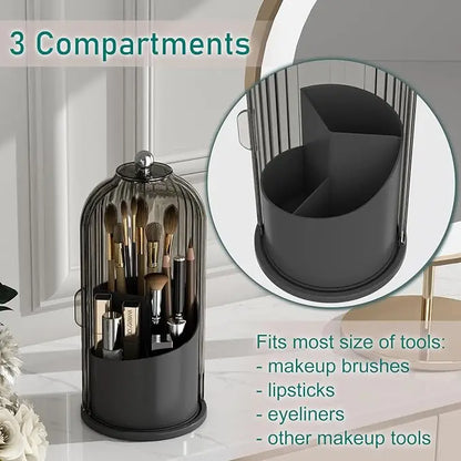 Rotating Dustproof Toothbrush Holder Organizer 360 Swivel