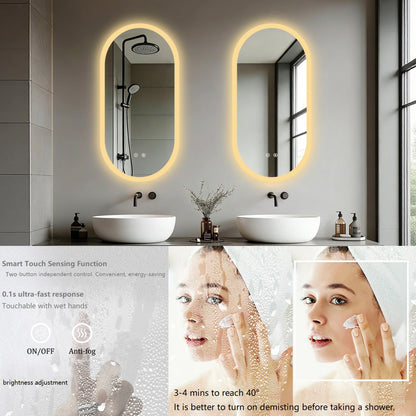 Led Bathroom Mirror Smart Anti-Fog Dimmable Led Lighted