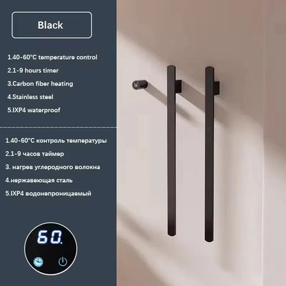 Bathroom Towel Warmer Hidden Wires Electric Heated Towel