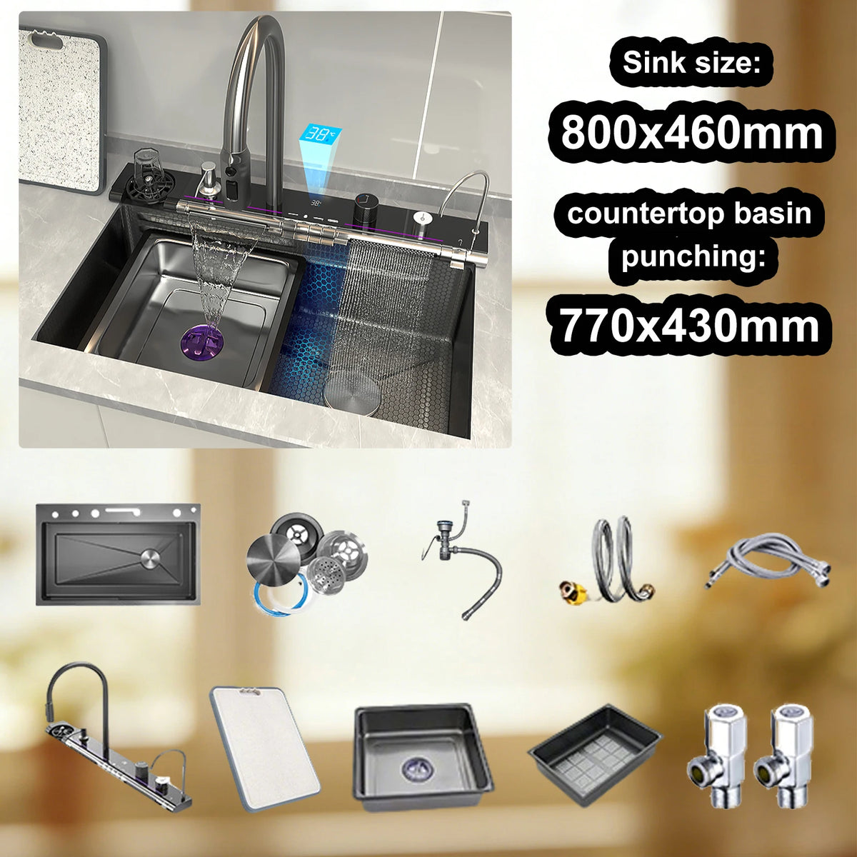 Stainless Steel Waterfall Sink Various Styles Sinks Digital