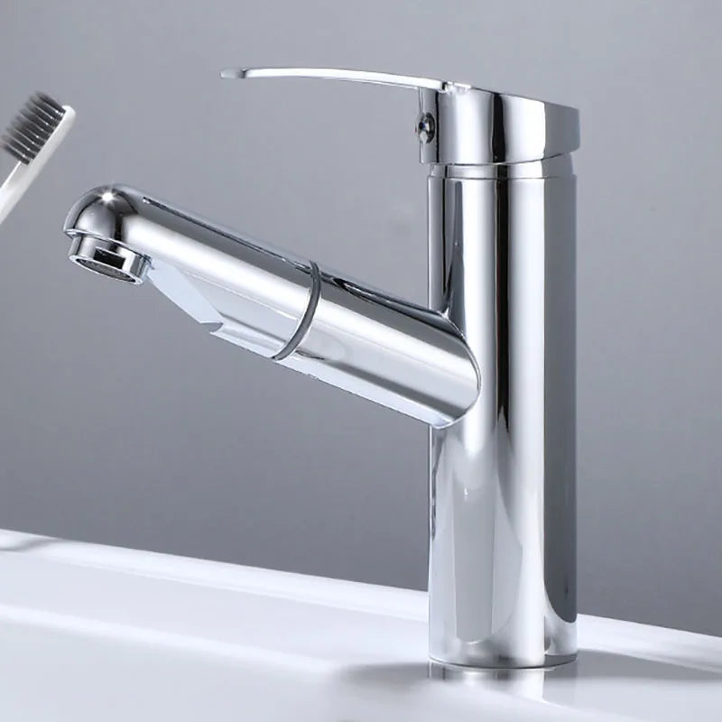 Pull-Out Bathroom Faucet Cold Water Outlet Bathroom Sink