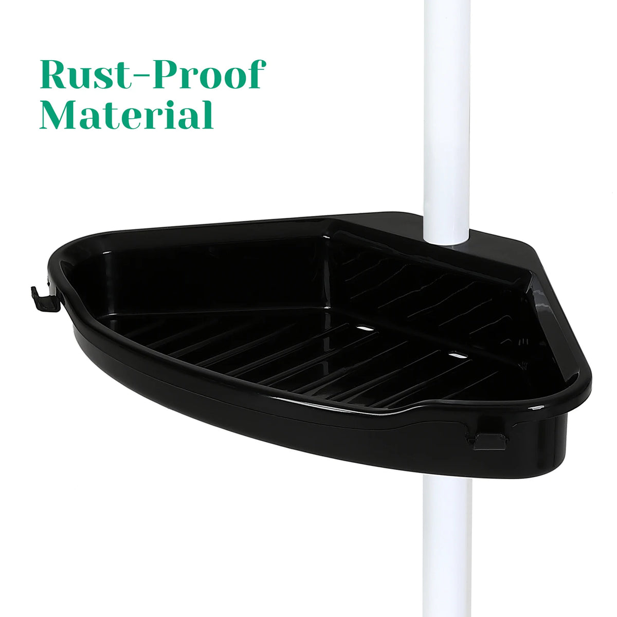 Corner Shower Caddy Tension Pole 4-Tier Adjustable Shelves