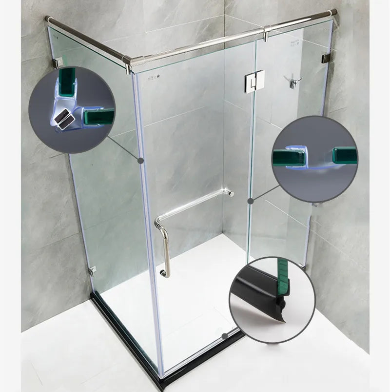6/8/10/12mm Shower Screen Seal Strip Pvc Frameless Glass