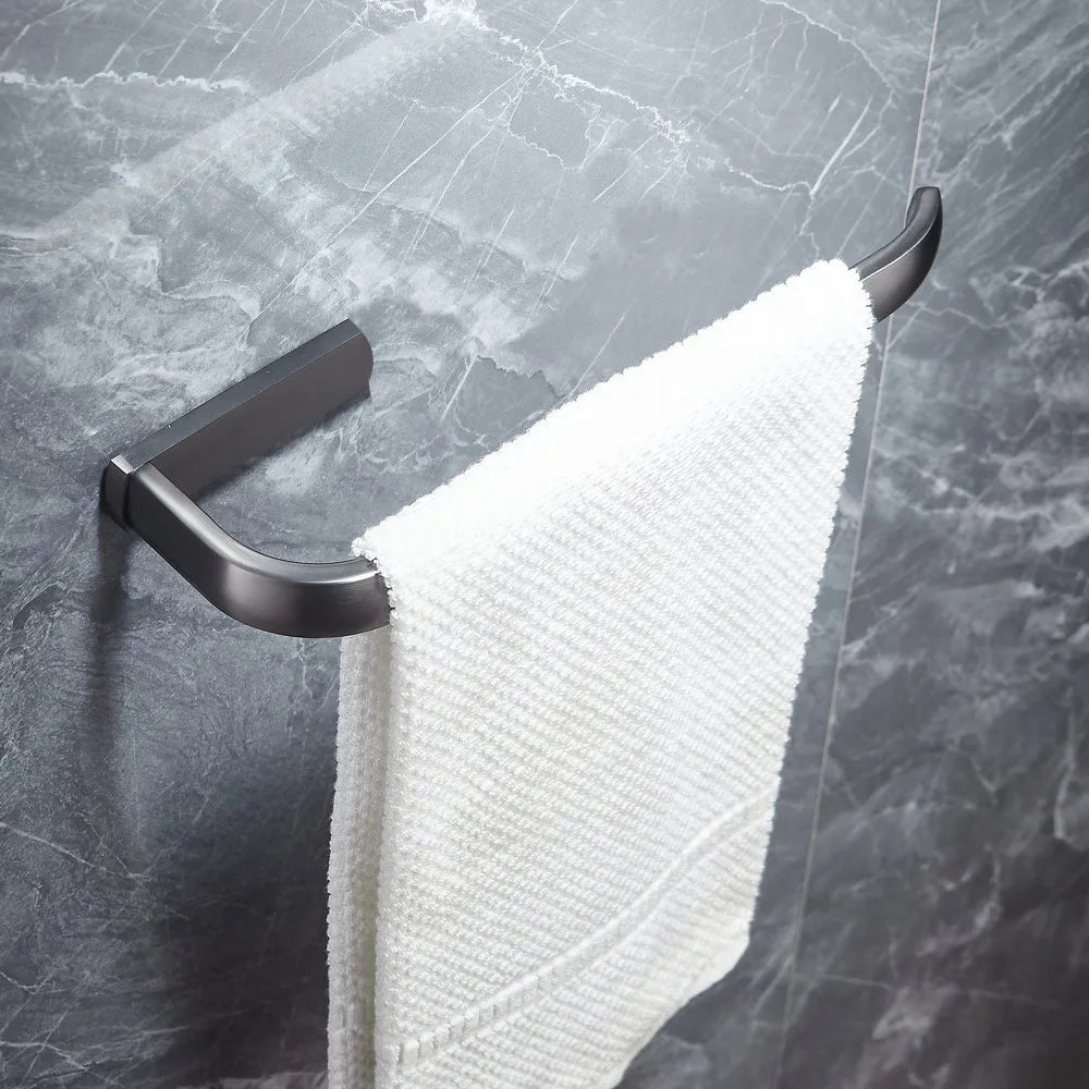 Gun Grey Brass Square Bathroom Bath Hardware Wall