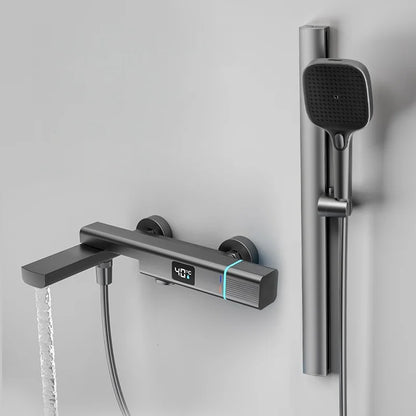 Temperature Display Bathtub Faucet Shower Complete Faucet Cold