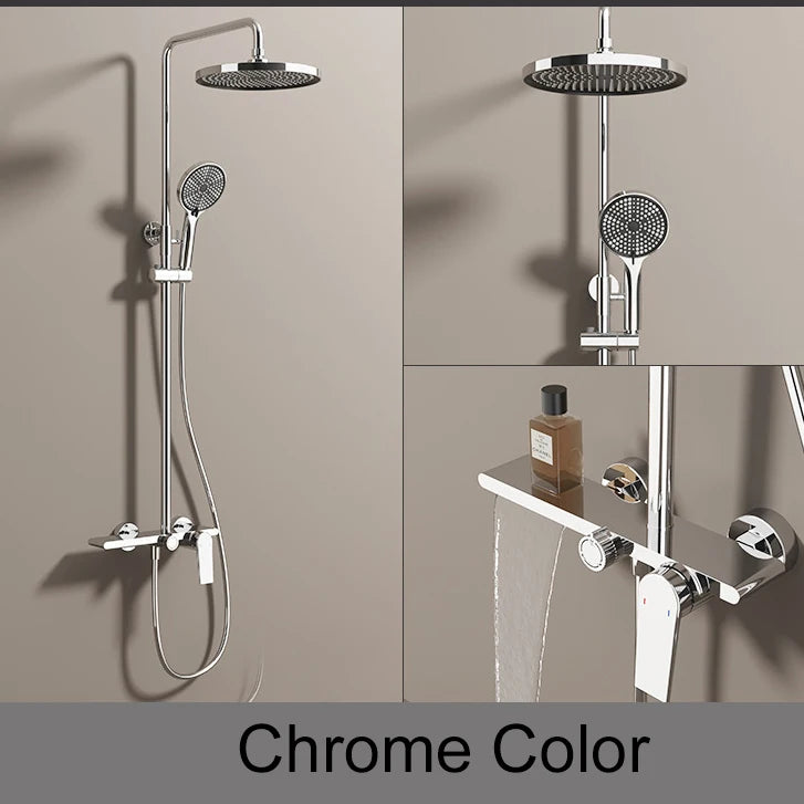 Bathroom Shower System Brushed Gold Cold Bathroom Faucet