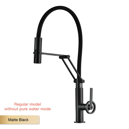 Gun Gray Brass Island Style Faucet Filtered Water