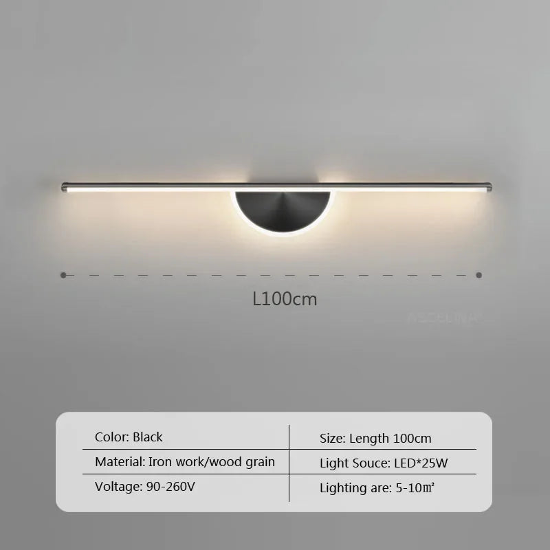 Modern Led Wall Lamp Bathroom Mirror Line Sconce