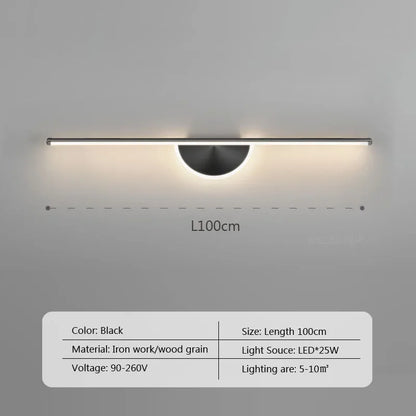 Modern Led Wall Lamp Bathroom Mirror Line Sconce