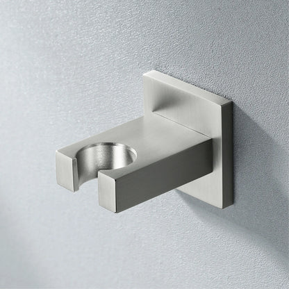 Wall-Mounted Shower Base Chrome Black Gold Square Hand-Held