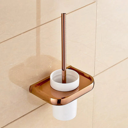Rose Gold Double Towel Bars Bathroom Towel Ring