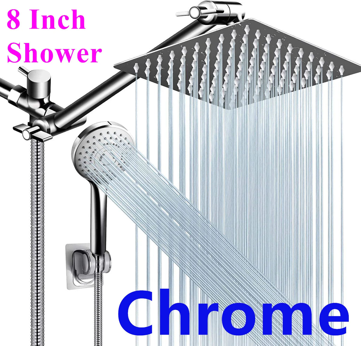 Black Simple Bathroom Shower Wall Mounted Bathroom Shower