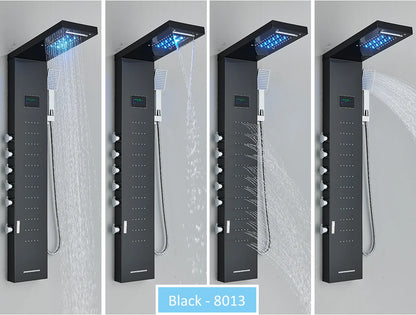 Led Shower Panel Tower System Rain Waterfall Shower
