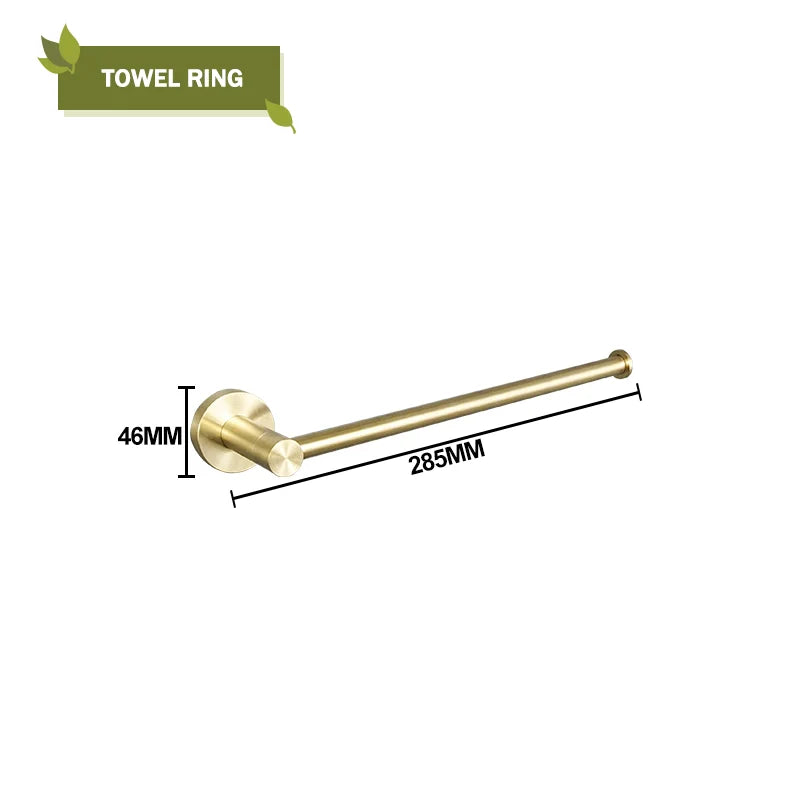 Brushed Gold Wall Mount Shelf Toilet Bath Hardware
