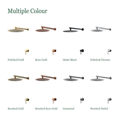 Bathroom Faucet Rose Gold Shower Wall Mounted 8/10/12