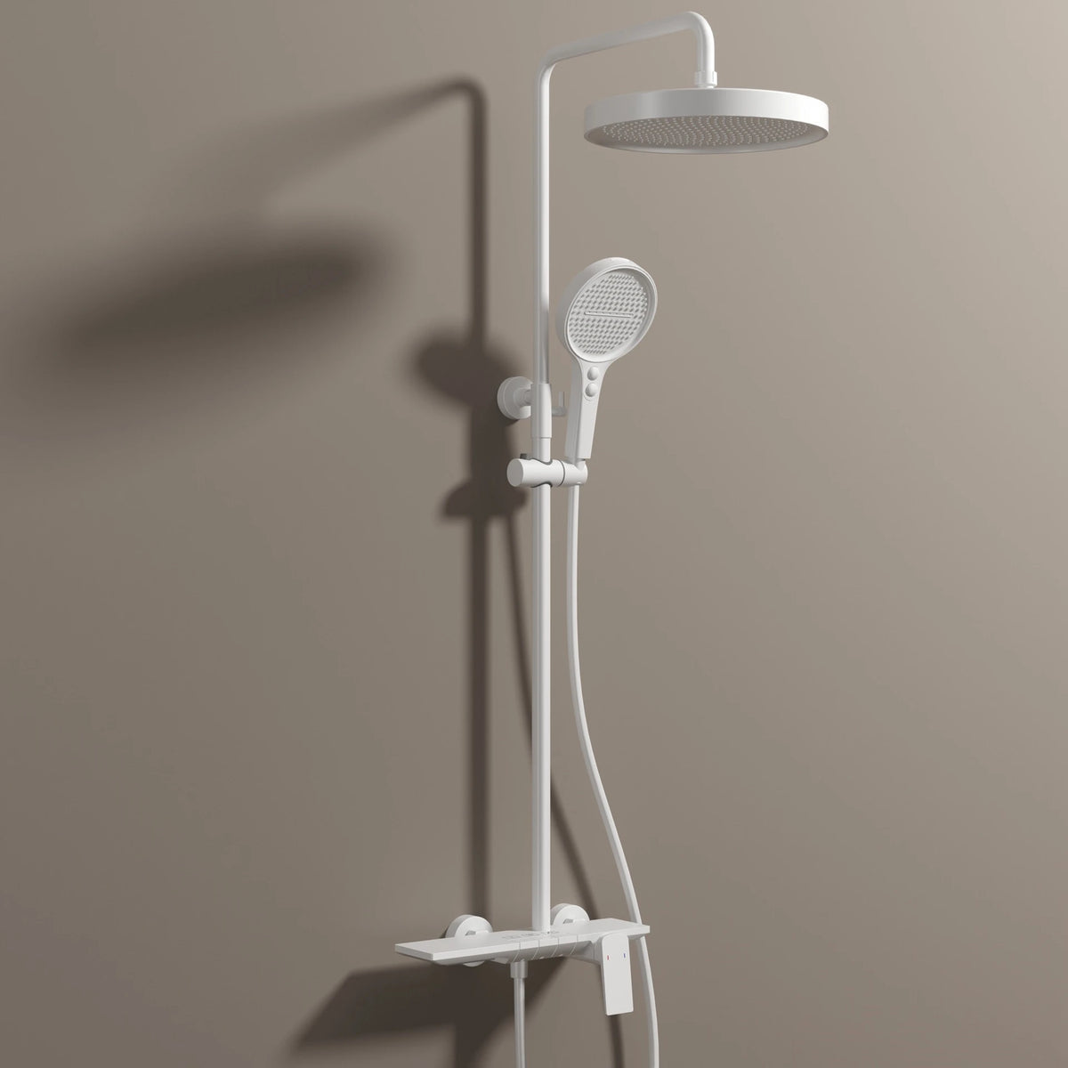 Rose Gold Piano Bathroom Shower System Solid Brass