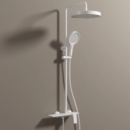 Brushed Gold Piano Bathroom Shower System Faucet 12